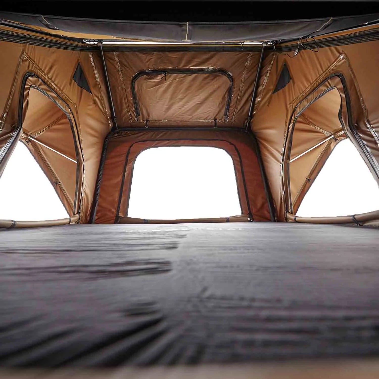 VICKYWOOD CUMARU UP 145 – Твърда покривна палатка за автомобил, висококачествена къмпинг палатка с пространствен интериор, преносим продукт