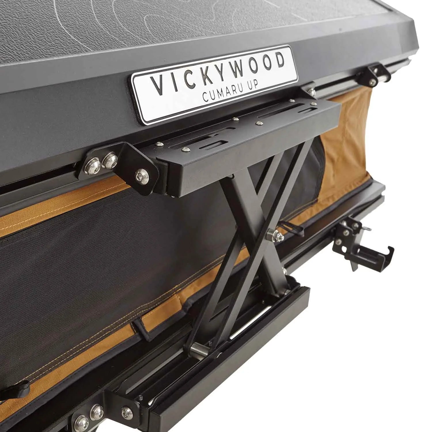 VICKYWOOD CUMARU UP 145 – Твърда покривна палатка за автомобил, сгъваема и преносима идеална за кемпер и каравана.