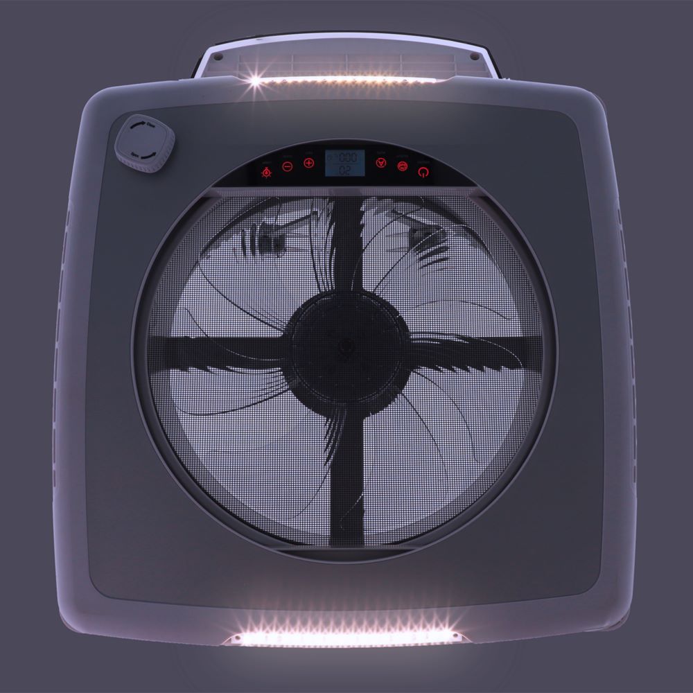 Вентилатор за кемпер, вентилатор за каравана, люк с вентилатор, мрежа за комари, щора за слънце, сенник, дистанционно. тиха работа, монтаж 40 х 40 см